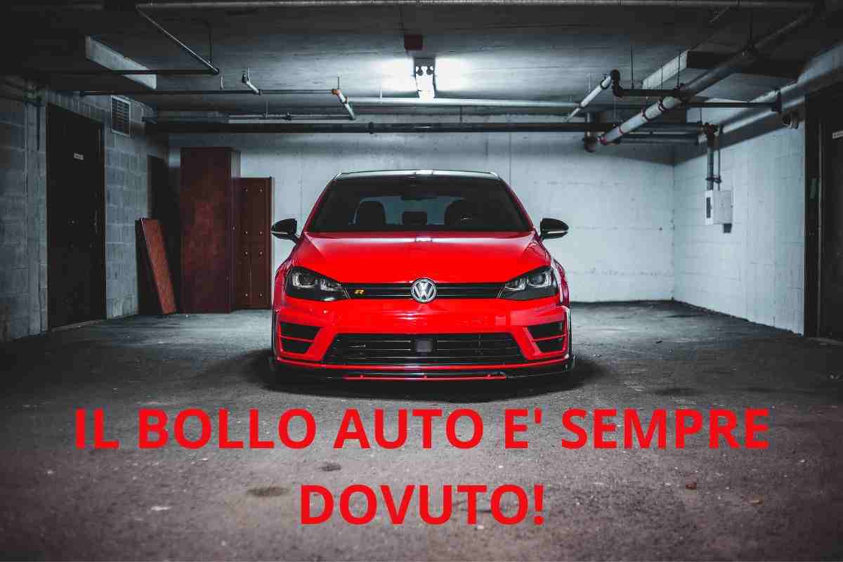 bollo auto non pagato rischi