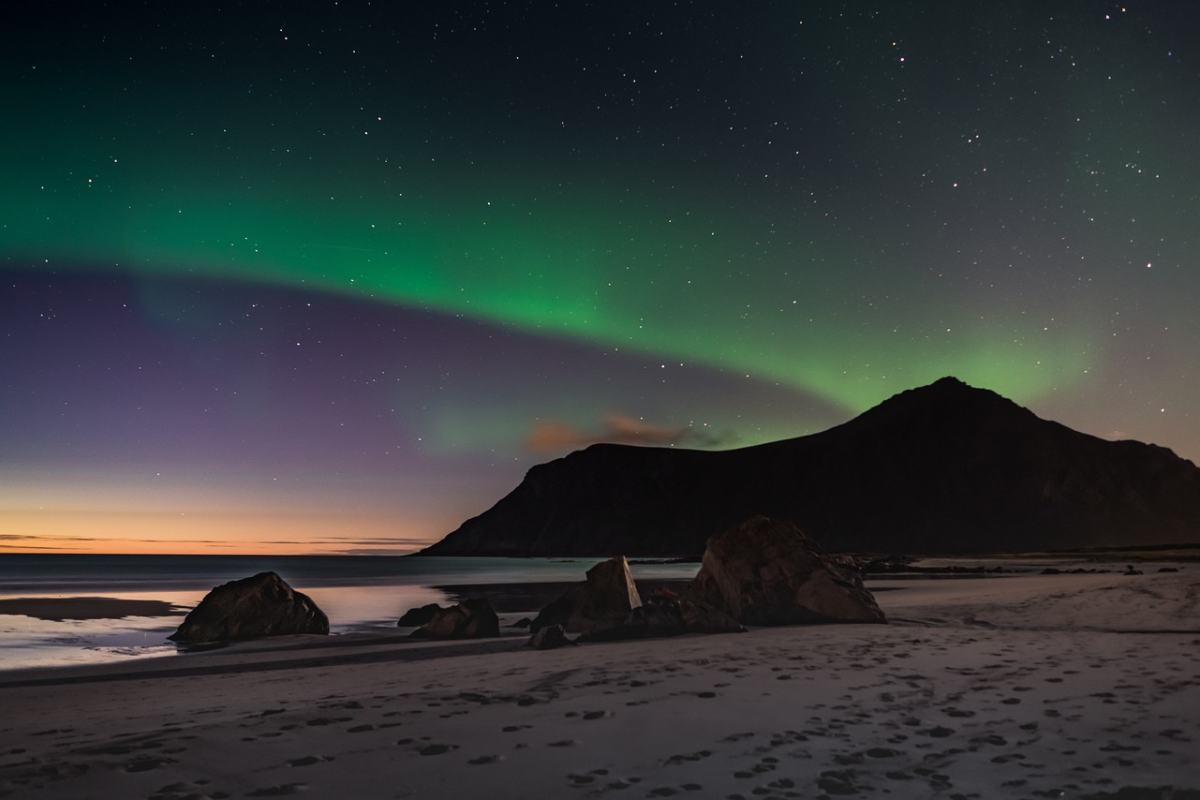 L'aurora boreale sulle isole Lofoten